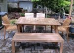 mod rectangular teak table