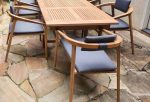 Modern teak outdoor chair